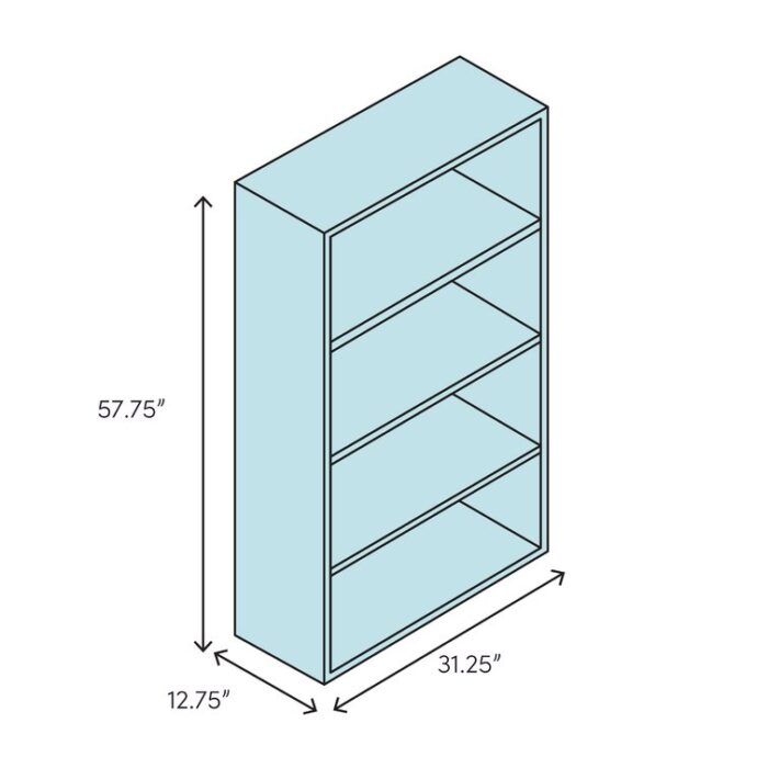 Artwork 57.75″ H x 31.25″ W Standard Bookcase - Chic Decora