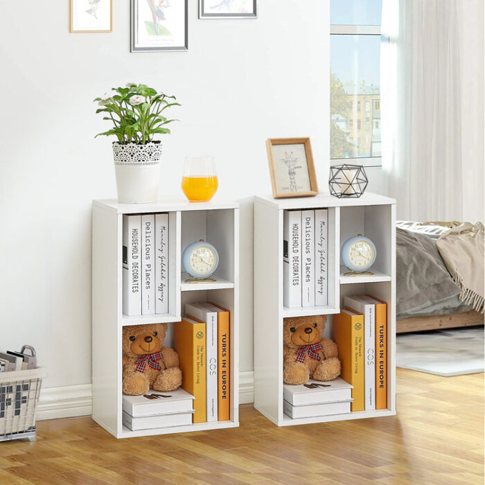 Ashmit 3-Cube Small Modern Bookcases - Chic Decora