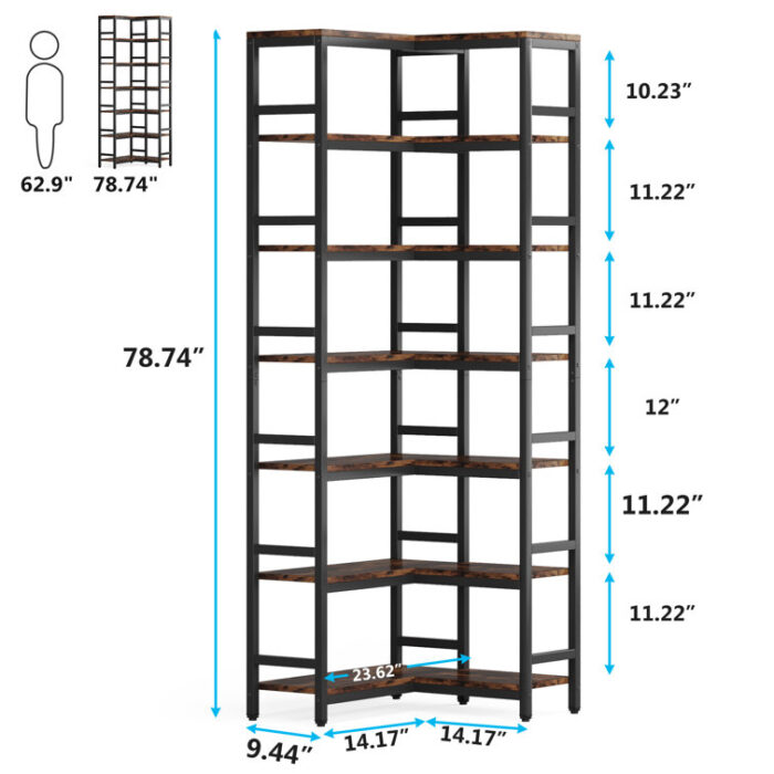 Attore Corner Bookcase - Chic Decora