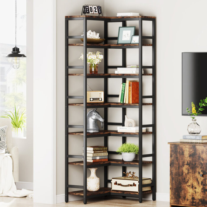 Attore Corner Bookcase - Chic Decora