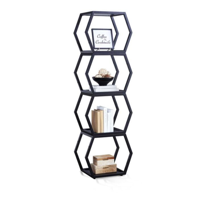 Azka Geometric Bookcase - Chic Decora