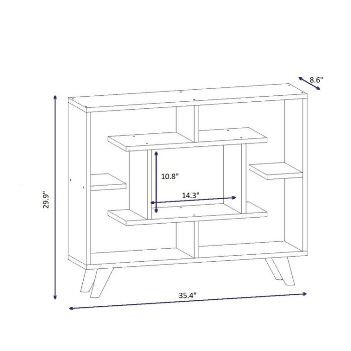 Badami Geometric Bookcase - Chic Decora