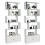 Bajulal Geometric Storage Bookcase - Chic Decora