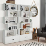 Bajulal Geometric Storage Bookcase - Chic Decora