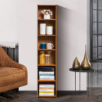 Bamboo 6 Tiers Standard Bookcase, Free Standing Books Display Modern Bookshelf for Home - Chic Decora