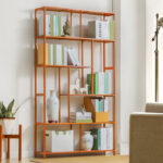 Bamboo Modern Bookcase, Open Bookshelf, Books Display Shelf for Home - Chic Decora