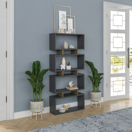 Barzykin Geometric Bookcase - Chic Decora