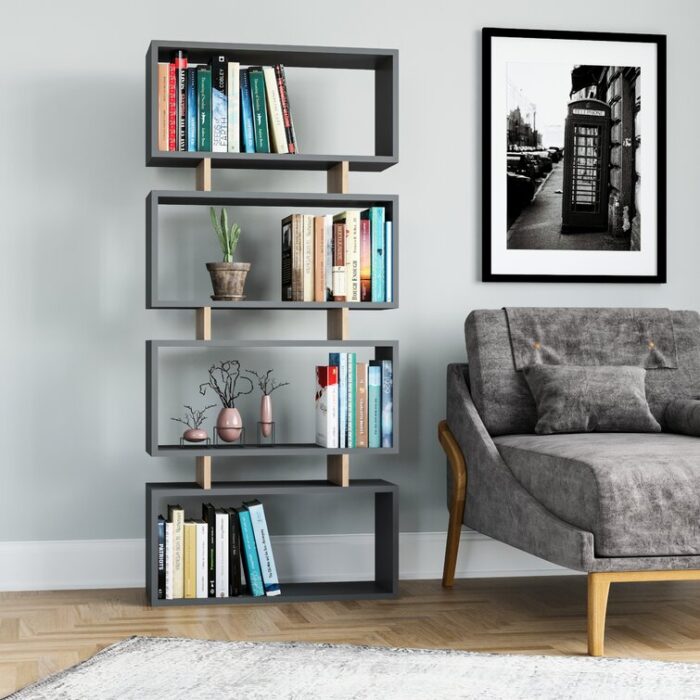 Barzykin Geometric Bookcase - Chic Decora