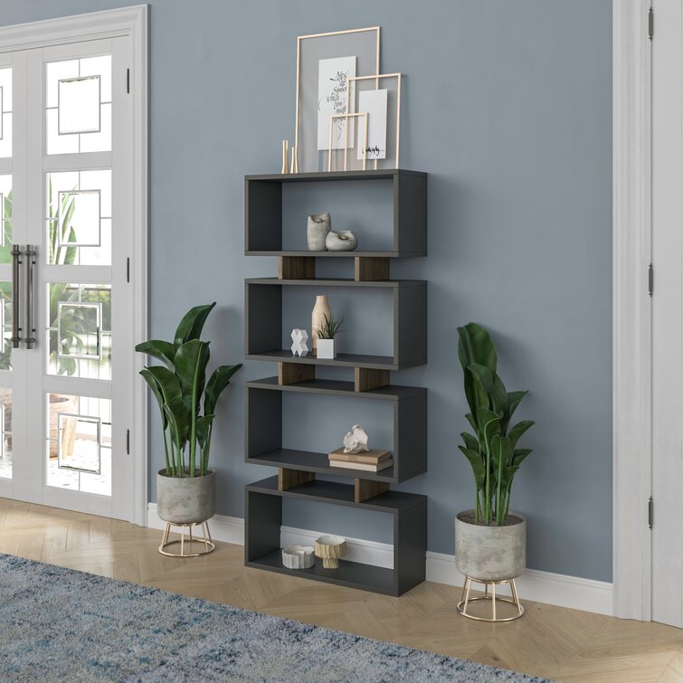 Barzykin Geometric Bookcase - Chic Decora