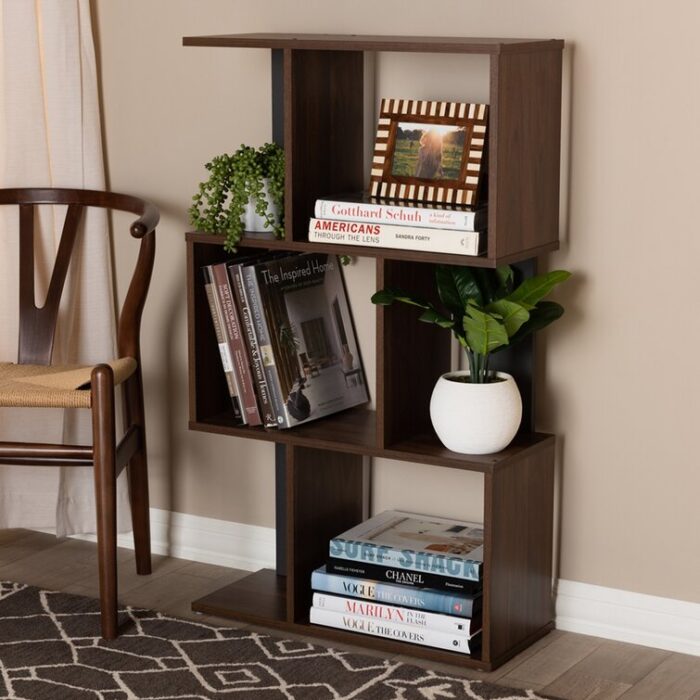 Benedick Geometric Bookcase - Chic Decora