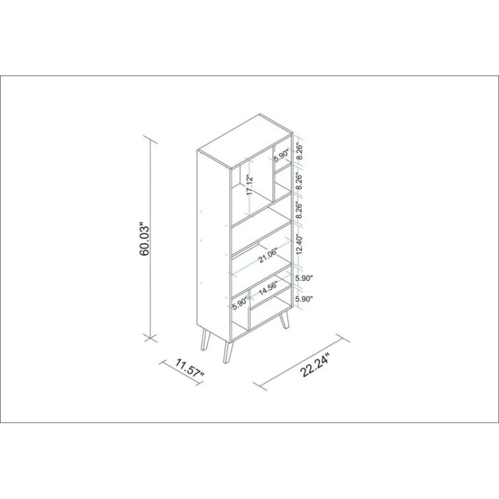 Bianco Geometric Bookcase - Chic Decora