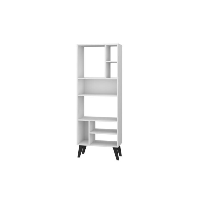 Bianco Geometric Bookcase - Chic Decora