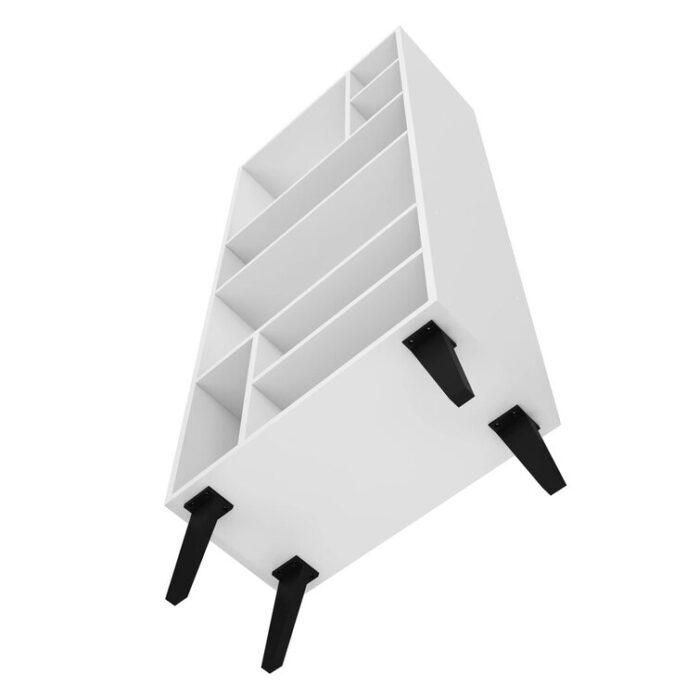 Bianco Geometric Bookcase - Chic Decora