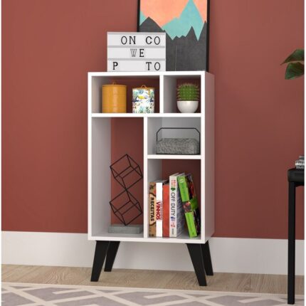 Bianco Geometric Bookcase - Chic Decora