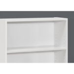 Bookshelf, Bookcase, 4 Tier, 36″H, Office, Bedroom, Laminate, White, Transitional - Chic Decora