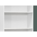 Bookshelf, Bookcase, 6 Tier, 72″H, Office, Bedroom, Laminate, White, Transitional - Chic Decora