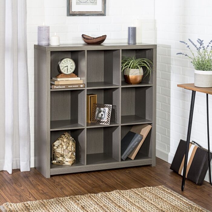 Braca 39″ H x 37.4″ W Cube Bookcase - Chic Decora