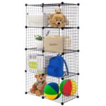 Bryce 56” H x 28” W Metal Cube Bookcase - Chic Decora