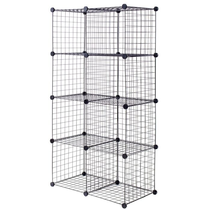 Bryce 56” H x 28” W Metal Cube Bookcase - Chic Decora