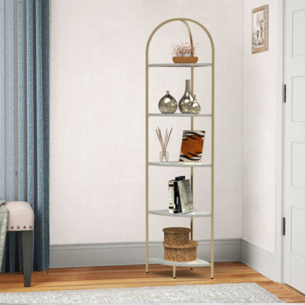 Brynt Corner Bookcase - Chic Decora