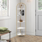 Brynt Corner Bookcase - Chic Decora