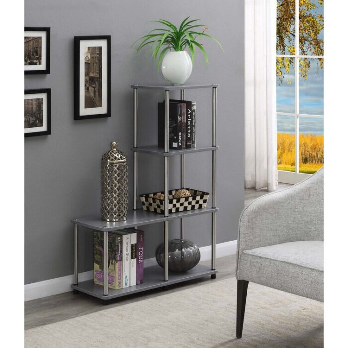 Burke 41.75” H x 31.5” W Bookcase - Chic Decora