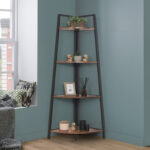 CAPHAUS Wonnie 4-Tier Display Shelves, Ladder Corner Wood Storage Plant Bookshelf - Chic Decora