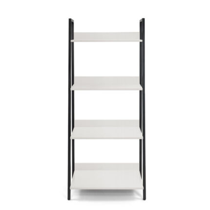 CAPHAUS Zihanna Ladder Bookcase, 24 Inch Width Free Standing Shelf, 4 Tier Storage Rack Organizer - Chic Decora