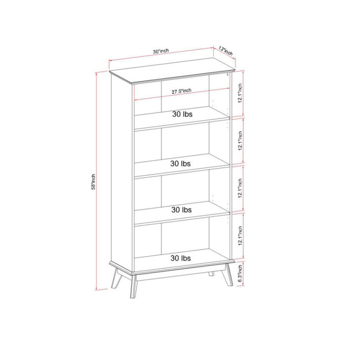 Cabral Bookcase - Chic Decora