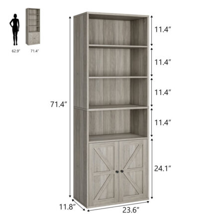 Caedence Storage Bookcase - Chic Decora