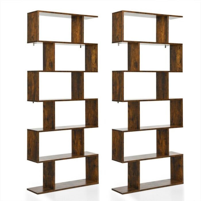 Caprece Geometric Bookcase - Chic Decora