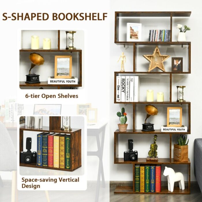 Caprece Geometric Bookcase - Chic Decora