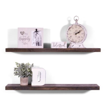 Carbonville 2 Piece Poplar Floating Shelf - Chic Decora