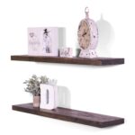 Carbonville 2 Piece Poplar Floating Shelf - Chic Decora