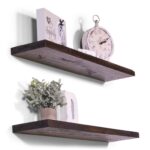 Carbonville 2 Piece Poplar Floating Shelf - Chic Decora