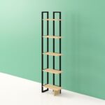 Carmen 71″ H x 18″ W Metal Corner Bookcase - Chic Decora