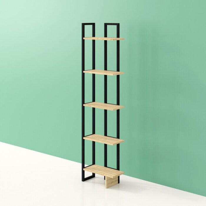 Carmen 71″ H x 18″ W Metal Corner Bookcase - Chic Decora