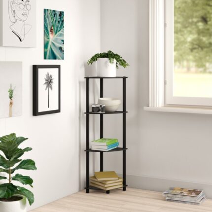 Chaddy 43.5″ H x 11.6″ W Corner Bookcase - Chic Decora