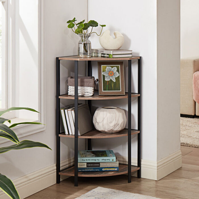 Chaoyichi Corner Bookcase - Chic Decora