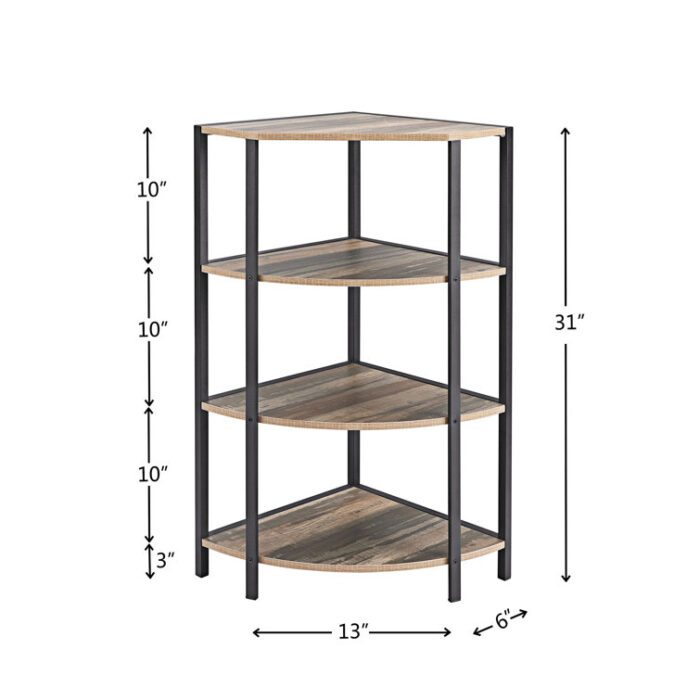 Chaoyichi Corner Bookcase - Chic Decora