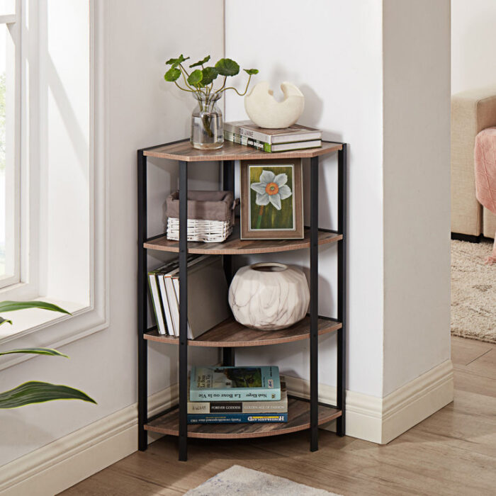 Chaoyichi Corner Bookcase - Chic Decora