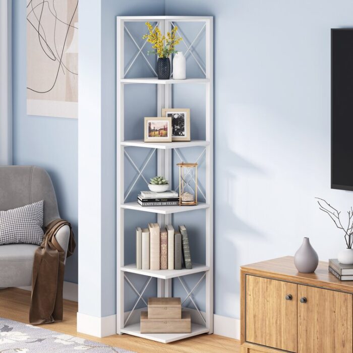 Chimere Corner Bookcase - Chic Decora