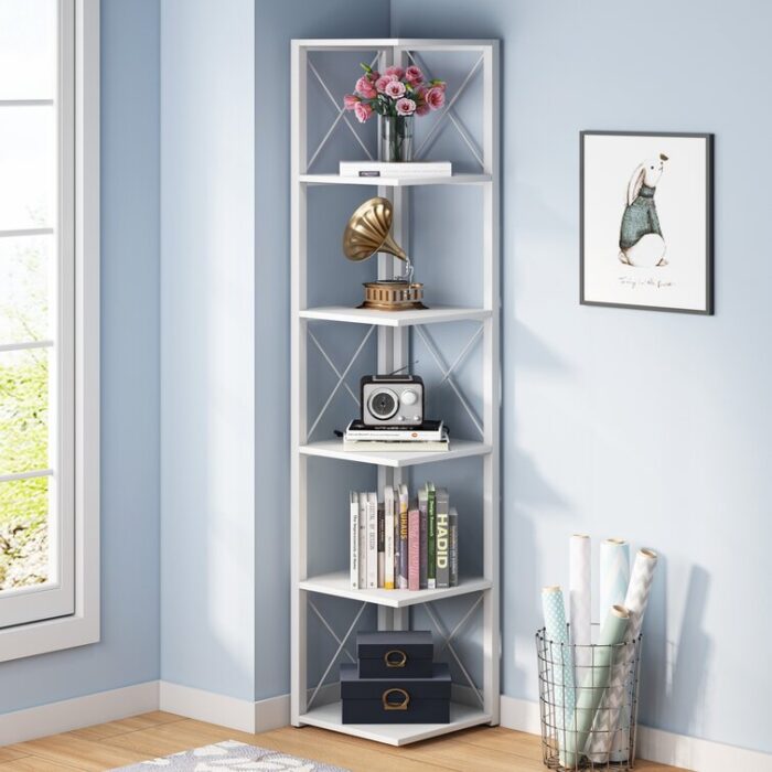 Chimere Corner Bookcase - Chic Decora