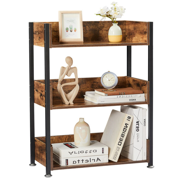 Chrystin 30″ H x 23″ W Iron Etagere Bookcase - Chic Decora