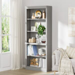 Chyenna 71.25” H Bookcase With 5 Display Storage Shelves - Chic Decora