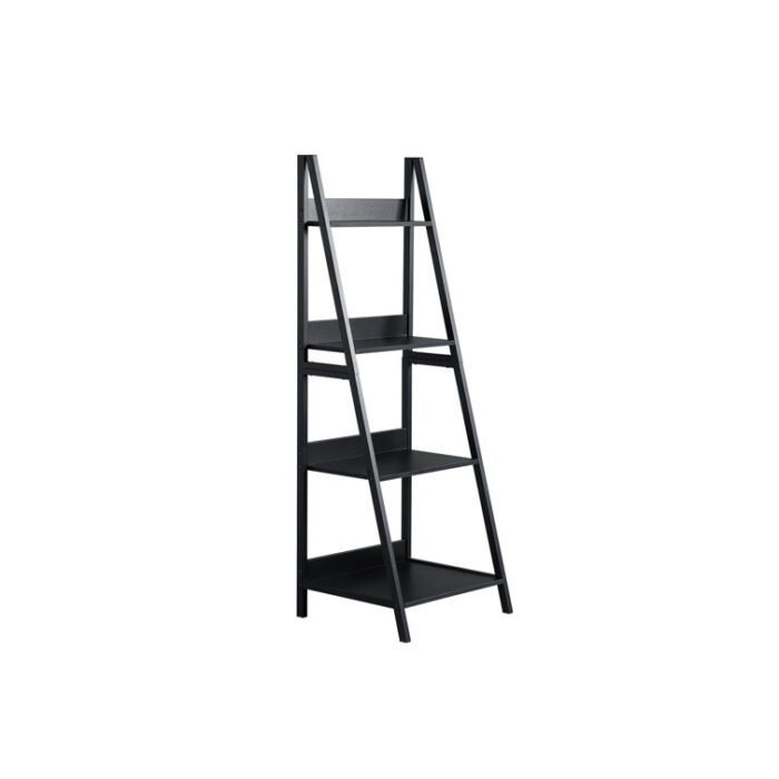 Ciqala Ladder Shelf 4 Layer Bookshelf with Low Backboard - Chic Decora