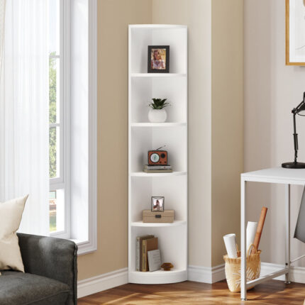 Clarklake 70.9” H x 11.7” W Corner Bookcase - Chic Decora