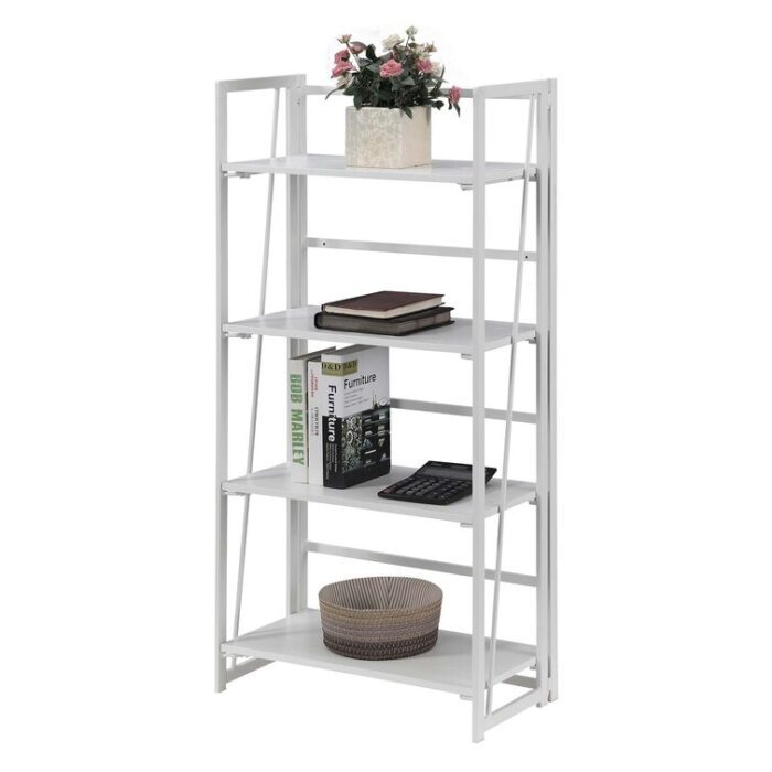 Clyde 49.5” H x 23.75” W Iron Etagere Bookcase - Chic Decora