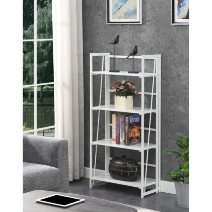 Clyde 49.5” H x 23.75” W Iron Etagere Bookcase - Chic Decora