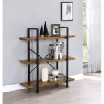 Cole Etagere Bookcase with Metal Frame - Chic Decora